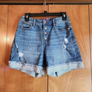Jennifer Lopez Button Fly Denim Shorts